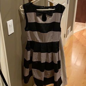 Formal dress with stripes